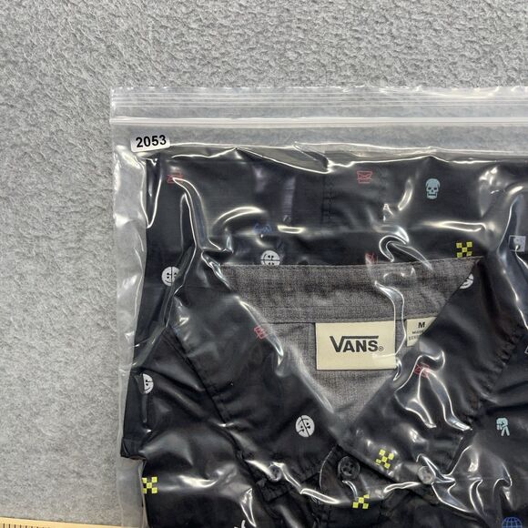 Vans AOP Wallop Woven Button-Up Shirt Men’s M Black VN0A53VGBLK - Picture 11 of 11